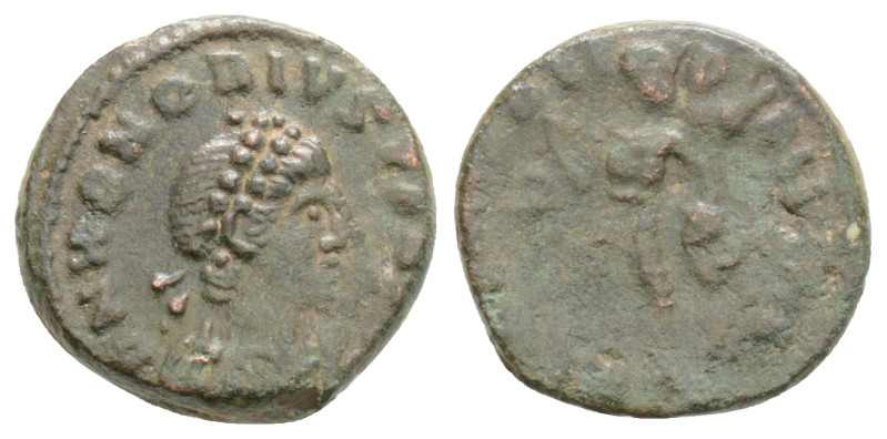 Roman Imperial
Honorius (393-423 AD) Constantinople
AE Bronze (12.6mm, 1.5g)
Obv...