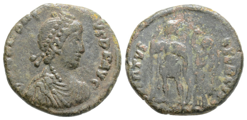 Roman Imperial
Honorius (393-423 AD) Kyzikos
AE Follis (17.3mm, 3g)
Obv: DN HONO...