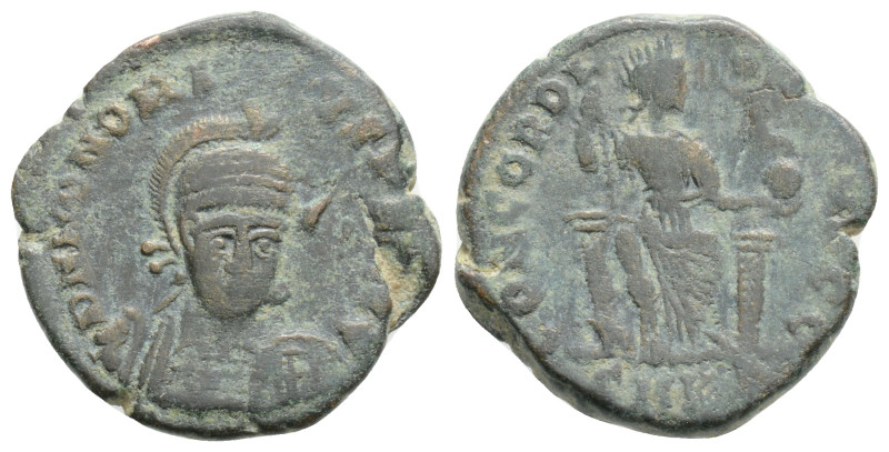 Roman Imperial
Honorius (401-403 AD) Kyzikos 
AE Nummis (17.7mm, 2.8)
Obv: D N H...