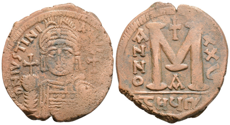 Byzantine
Justinian I (527-565 AD) Theoupolis (Antiochia)
AE Follis (36.8mm, 19....