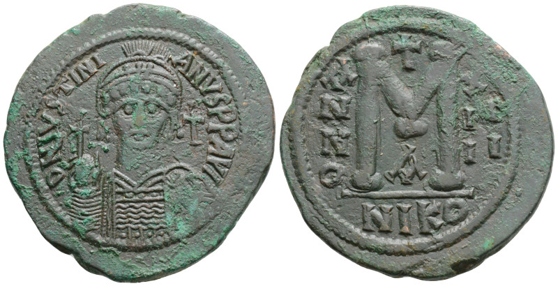 Byzantine
Justinian I (527-565 AD) Nikomedia
AE Follis or AE Nummi (40.9mm, 23.2...