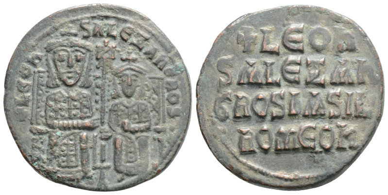 Byzantine
Leo VI with Alexander (886-912 AD) Constantinople
AE Follis (26.6mm, 7...