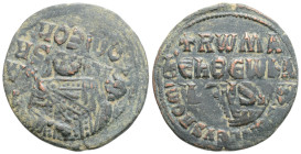 Byzantine
Constantine VII Porphyrogenitus, with Romanus I. (913-959.AD) Constantinople
AE Follis (26.7mm, 6.3g)
Obv: Crowned and draped facing bust of...
