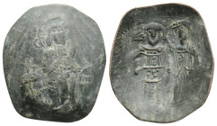Byzantine
Manuel I Comnenus (1167-1183 AD) Constantinople
BI Aspron Trachy (22.8mm, 2g)
Obv: Christ, wearing tunic and colobium, seated upon throne wi...
