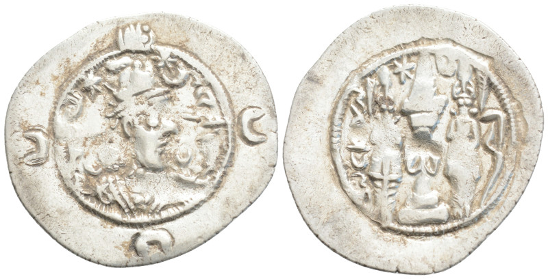 Medieval
Sasanian Kingdom,Husrav (Khosrau) I. ( 531-579 AD) 
AR Drachm (31.5mm, ...