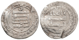 Medieval
ISLAMIC, 'Abbasid Caliphate. al-Mu'tazz. AH 252-255 / AD 866-869. 
AR Dirham (20.3 mm, 3.3 g)
Madinat al-Salam (Baghdad) mint. Dated AH 253 (...