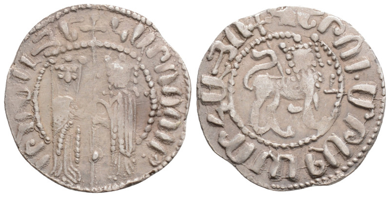 Medieval
ARMENIA, Royal. Hetoum I, (1226-1270 AD) 
AR Tram (21.2mm 2.7g)
Obv: Za...