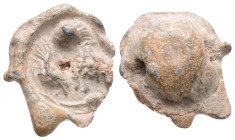 Roman Seal
(Circa 2th-3th centuries)
(18.6mm 4.1g)
Obv: Shrimp or cray-fish right,below bird
Rev:Blank
