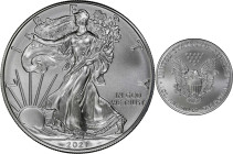 2021 American 1 Ounce Silver Eagle at Dawn and at Dusk 35th Anniversary Coin. Classic Design, Heraldic Eagle. 10th to the Last Classic Coin Struck. MS...