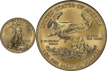 2021 American 1 Ounce Gold Eagle at Dawn and at Dusk 35th Anniversary Coin. Classic Design, Family of Eagles. 8th to the Last Classic Coin Struck. MS-...