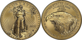 2021 American 1 Ounce Gold Eagle at Dawn and at Dusk 35th Anniversary Coin. New Design, Eagle Portrait. 8th New Coin Struck. MS-70 (NGC)
#8 New Gold ...