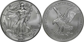 2021 American 1 Ounce Silver Eagle at Dawn and at Dusk 35th Anniversary Coin. New Design, Eagle Landing. The VERY FIRST Silver Eagle Struck. MS-70 (NG...