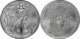 2021 American 1 Ounce Silver Eagle at Dawn and at Dusk 35th Anniversary Coin. Classic Design, Heraldic Eagle. 30th to the Last Classic Coin Struck. MS...