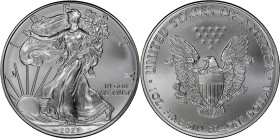 2021 American 1 Ounce Silver Eagle at Dawn and at Dusk 35th Anniversary Coin. Classic Design, Heraldic Eagle. 41st to the Last Classic Coin Struck. MS...