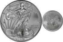 2021 American 1 Ounce Silver Eagle at Dawn and at Dusk 35th Anniversary Coin. Classic Design, Heraldic Eagle. 48th to the Last Classic Coin Struck. MS...