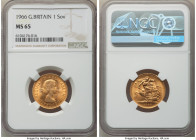 Elizabeth II gold Sovereign 1966 MS65 NGC, KM908. 

HID09801242017

© 2022 Heritage Auctions | All Rights Reserved