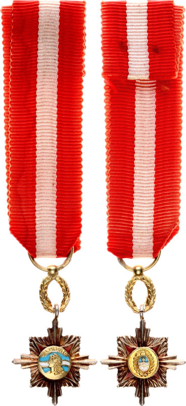 Silver; Enameled; with original ribbon; Original name: Orden de Mayo al Merito; ...