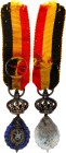 Belgium Decoration for Workers & Artisans Silver Badge II Class Miniature 1902