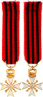Belgium Civil Decoration Gold Cross I Class for Administrative Long Service Miniature 1867 - 1914