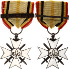 Belgium Civil Decoration Silver Cross II Class with Bar 1914 - 1918