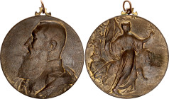 Belgium Commemorative Bronze Medal " 25th Anniversary of the Death of Leopold II" 1930