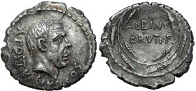 Collection of Ancient coins
Roman Republic, D. Iunius Brutus Albinus 48 BCE Denar 48 BCE, Rome 

Aw.: Głowa A. Postumiusa w prawo, A. POSTVMIVS COS...