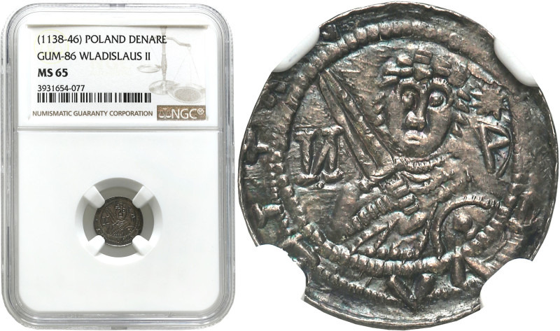 COLLECTION Medieval coins
Władysław II Wygnaniec (1138-1146). Denar NGC MS65 (M...