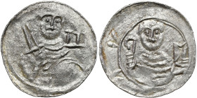 COLLECTION Medieval coins
Władysław II Wygnaniec (1138-1146). Denar - VERY NICE 

Aw.: Książę z mieczemRw.: Popiersie biskupa na wprost z pastorałe...