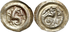 COLLECTION Medieval coins
Leszek Biały. Brakteat - SMOK - BEAUTIFUL and RARE 

Aw.: Smok skrzydlaty - przepiękna, niepowtarzalna kompozycja świadcz...