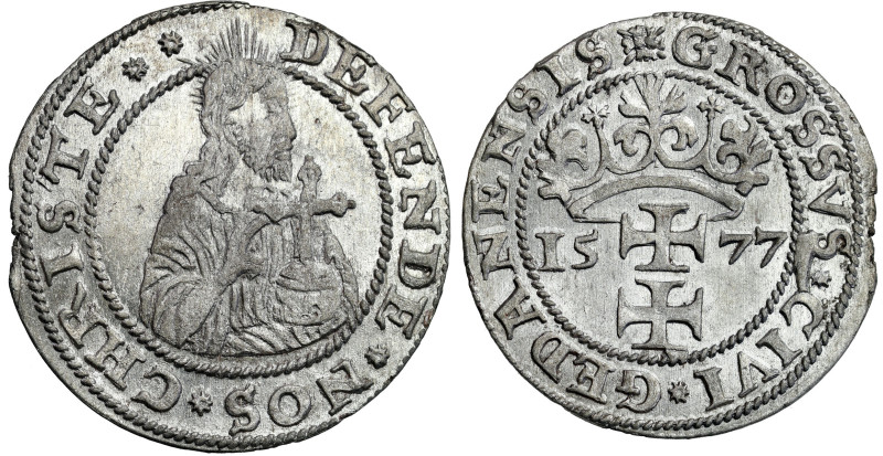 Siege coins of Danzig (1577)
Stefan Batory. Grosz (Groschen) oblężniczy 1577, D...