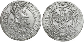 Sigismund III Vasa 
Zygmunt III Waza. Ort - 18 Groszy (Groschen) 1615, Danzig – WCZESNE POPIERSIE 

Aw.: Popiersie króla w prawo, w koronie i zbroi...