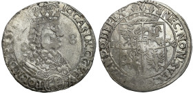 John II Casimir 
Jan II Kazimierz. Ort - 18 Groszy (Groschen) 1656, Lwów – RARE 

Aw.: Popiersie króla w prawo, w koronie i zbroi. Na piersi Order ...