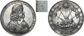 Medals
John II Casimir. Medal in memory of the Swedish wars, silver, ex Potocki Collection - VERY RARE 

Aw.: Popiersie króla w prawo, w wieńcu lau...
