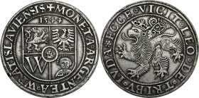 Related to Poland, Silesia, Pomerania, Prussia 
Silesia. Ferdinand I (1527-1564). City Taler (thaler) 1544, Wrocaw 

Aw.: Wielopolowa tarcza herbow...