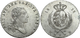 Duchy of Warsaw
Księstwo Warszawskie. Taler (thaler) 1812 IB, Warszawa 

Aw.: Głowa księcia Fryderyka Augusta z przewiązanymi wstążką włosami. W ot...