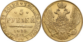 Collection of russian coins
Rosja, Nicholas I. 5 Rubel (Rouble) 1839 СПБ-АЧ, Petersburg 

Aw.: Dwugłowy orzeł rosyjski, u dołu inicjały АЧRw.: Nomi...