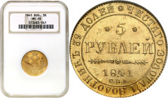 Collection of russian coins
Rosja. Nicholas I. 5 Rubel (Rouble) 1841 СПБ АЧ, Petersburg NGC MS65 (2MAX) - BEAUTIFUL 

Aw.: Dwugłowy orzeł rosyjski,...