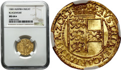 World coins 
Austria. Karl (1564-1590). Ducat (Dukaten) 1583, Klagenfurt NGC MS64 (MAX) - EXCELLENT 

Aw:Opancerzona i ukoronowana postać Karola st...