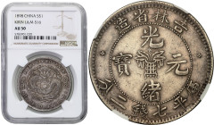 World coins 
China, Kirin. 7 Mace 2 Candareens (dollar) (1898) NGC AU50 - RARE 

Moneta sporadycznie pojawiająca się na aukcjach.Stara, ciemna paty...