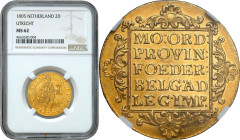 World coins 
Netherlands. 2 Ducat (Dukaten) 1805, Utrecht NGC MS62 - RARITY 

Rzadka moneta w pięknym stanie zachowania doceniona notą MS62.Schulma...