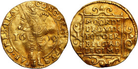World coins 
Netherlands, Utrecht. Ducat (Dukaten) 1609 

Aw.: Stojący rycerz z mieczem i pękiem strzał. W tle data 1609, w otoku napisRw.: W kwadr...
