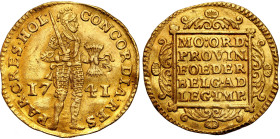 World coins 
Netherlands, Holland. Ducat (Dukaten) 1741 

Aw.: Stojący rycerz z mieczem i pękiem strzał. W tle data 1741, w otoku napisRw.: W kwadr...