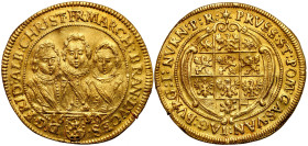 World coins 
Germany, Brandenburg-Ansbach. Friedrich II, Albert and Christian (1625-1630). Ducat (Dukaten), 1630/1628 Nrnberg 

Aw.: Popiersia trze...