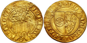 World coins 
Germany, Mainz. Johann II - Graf von Nassau (1397-1419) - Goldgulden ND. (1414-1417) Bingen. 

Aw.: St. Johann stojący z berłem zwieńc...