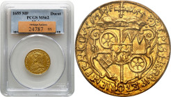 World coins 
Germany, Mainz. Johann Philipp. Ducat (Dukaten) 1655, PCGS MS62 - BEAUTIFUL 

Aw.: Popiersie w lewo, legenda otokowaRw.: Pod kapelusze...