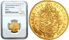 World coins 
Hungary. Maria Teresa (1740-1780). Ducat (Dukaten) 1765 KB, Kremnica NGC MS63 (MAX) - BEAUTIFUL 

Aw.: Maria Teresa w stroju koronacyj...
