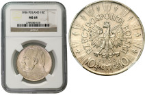 Poland II Republic - coins
II RP. 10 zlotych 1936 Pilsudski NGC MS64 

Bardzo wysoka nota gradingowa.Piękna sztuka. Połysk menniczy na całej powier...