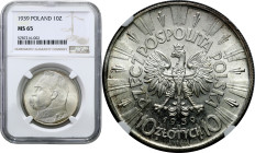 Poland II Republic - coins
II RP. 10 zlotych 1939 Pilsudski NGC MS65 (2 MAX) - Z RULONU BANKOWEGO 

Cudowny okaz z rulonu bankowego,doceniony drugą...