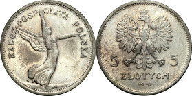 Poland II Republic - coins
II RP. 5 zlotych 1930 Nike RARE YEAR 

Rzadki i ceniony przez kolekcjonerów rocznik obiegowej pięciozłotówki z Nike, z o...