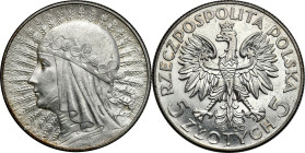 Poland II Republic - coins
II RP. 5 zlotych 1932 głowa kobiety, ZE ZNAKIEM MENNICY - RARITY 

Rzadki wariant ze znakiem Mennicy Warszawskiej.Lekko ...